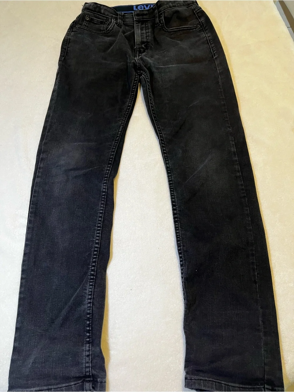 ✨🖤 Levi’s 502 Regular Taper Black Jeans Men’s W29 L30 Stretch Denim 🖤